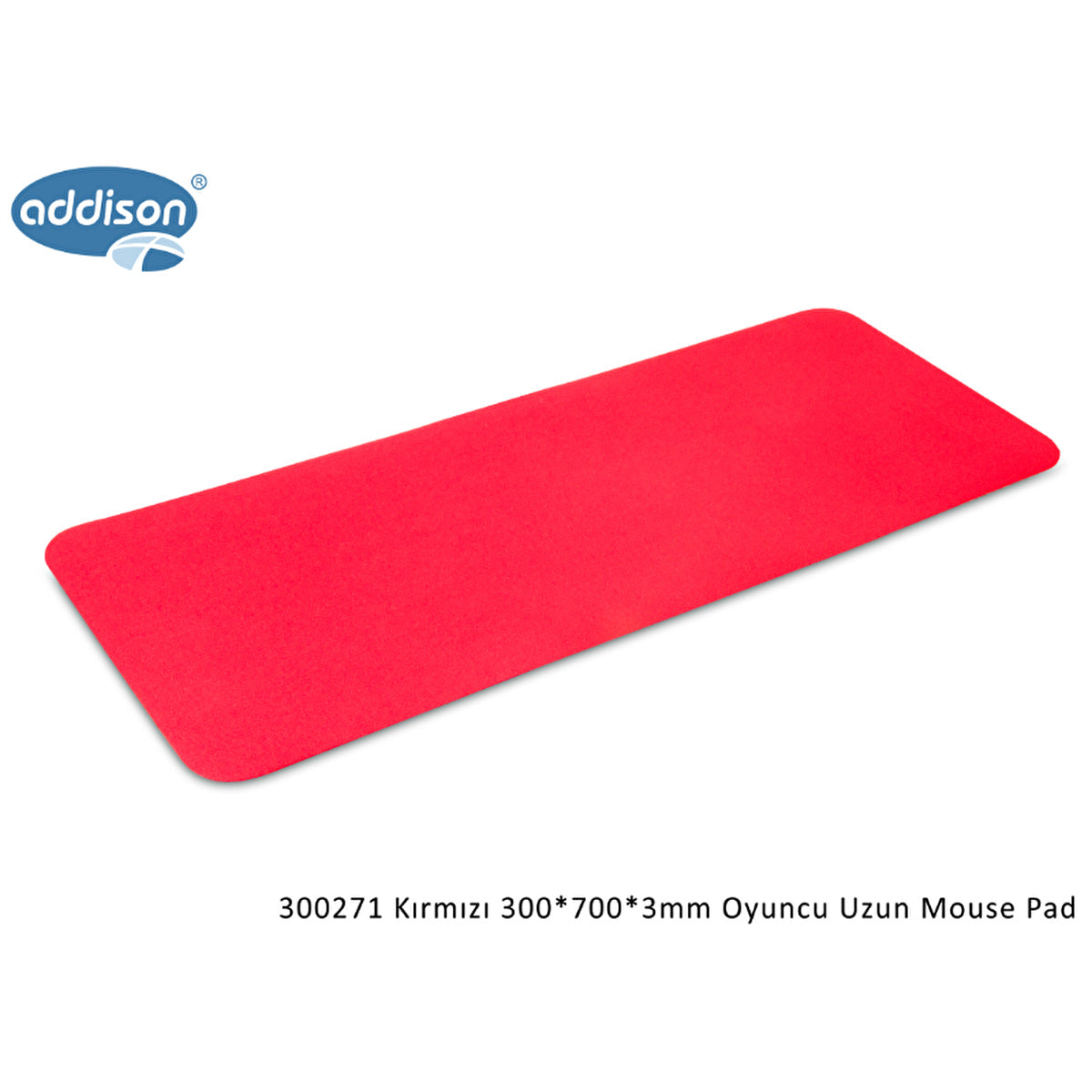 Addison Red Gaming Long Mouse Pad 300 x 700 mm - Non-Slip Surface | Premium Quality