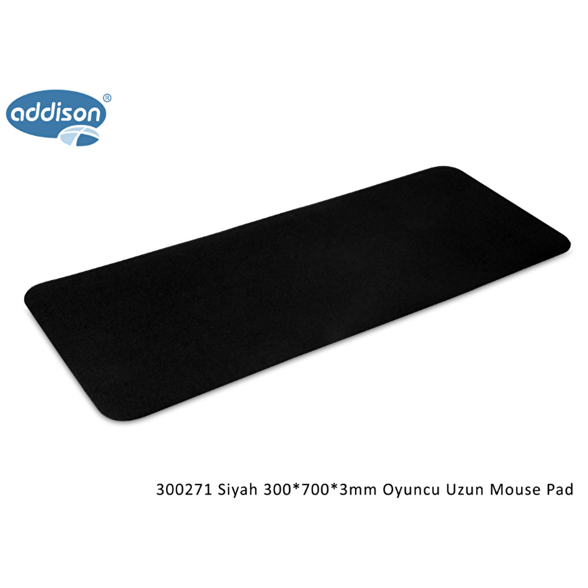 Addison Black Gaming Large Mouse Pad 300x700mm - Non-Slip Design