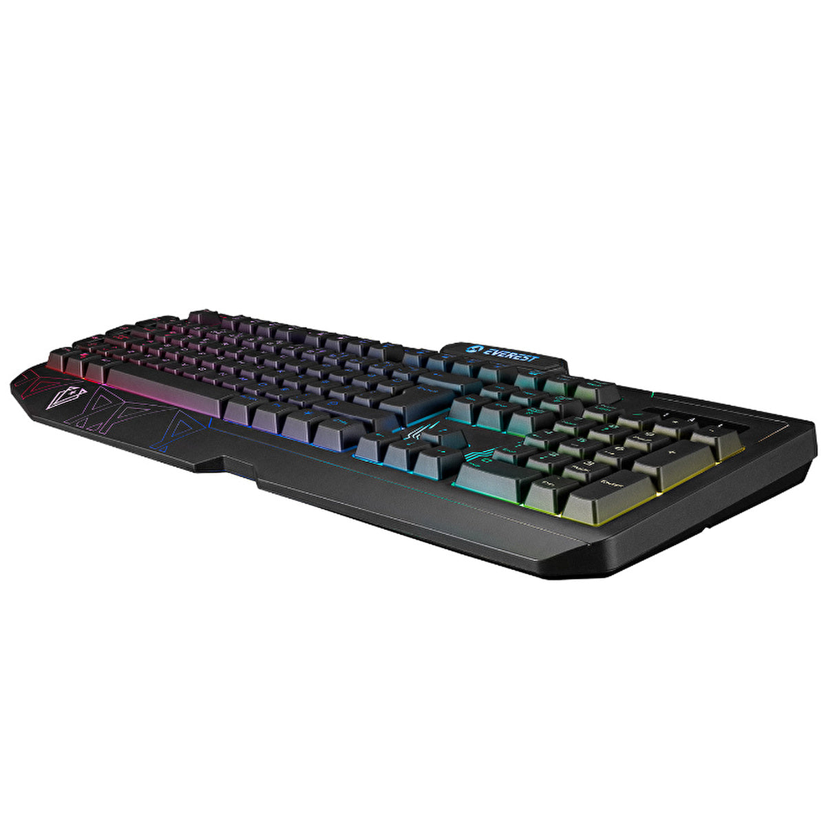 Everest USB RGB Gaming Keyboard KB-GX61 - 3 Macro Keys | Ergonomic Wrist Support