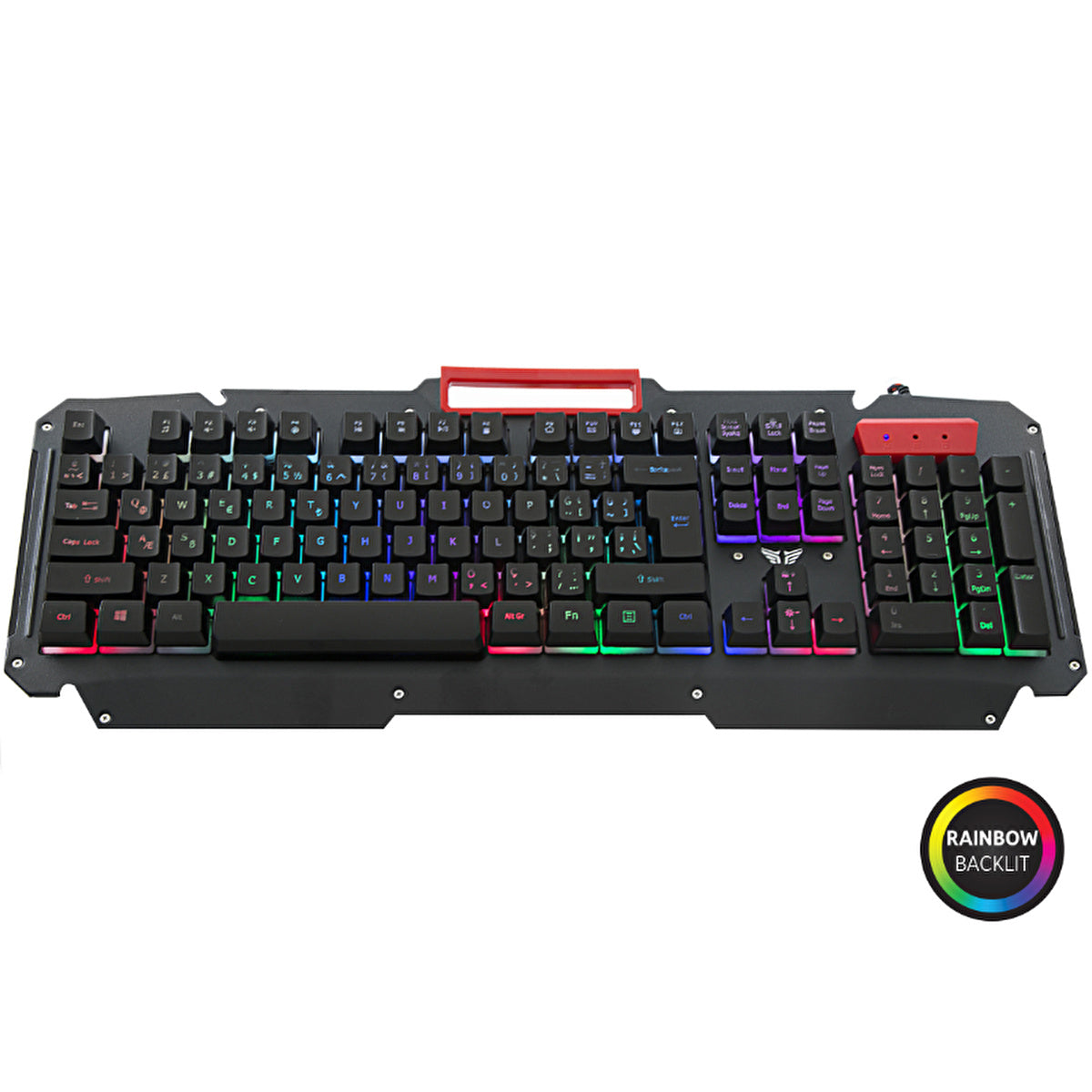 Everest USB Rainbow Backlit Gaming Keyboard KB-R800 - Metal Surface