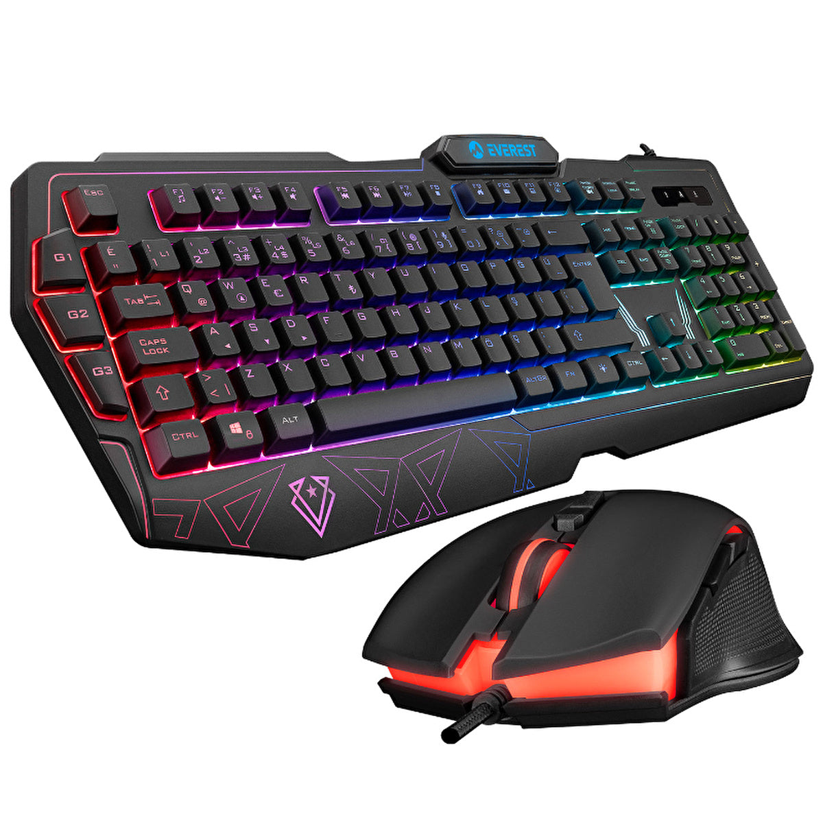 Everest USB 3 Gaming Keyboard & Mouse Set KM-6168 - RGB Illuminated - Image #3