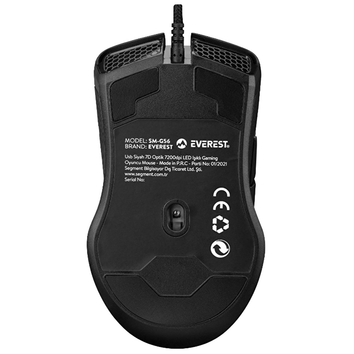 Everest USB Optical Gaming Mouse 7200DPI - LED Lighting | SM-G56 CORAX