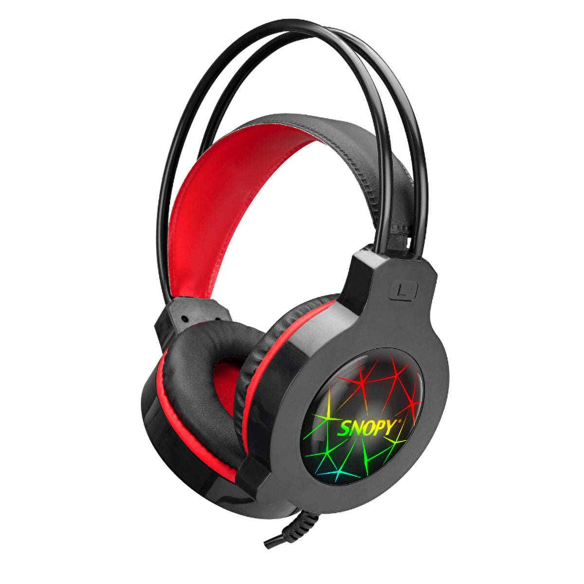 Snopy Black LED Gaming Headset SN-GX7 CRAZY - USB Microphone