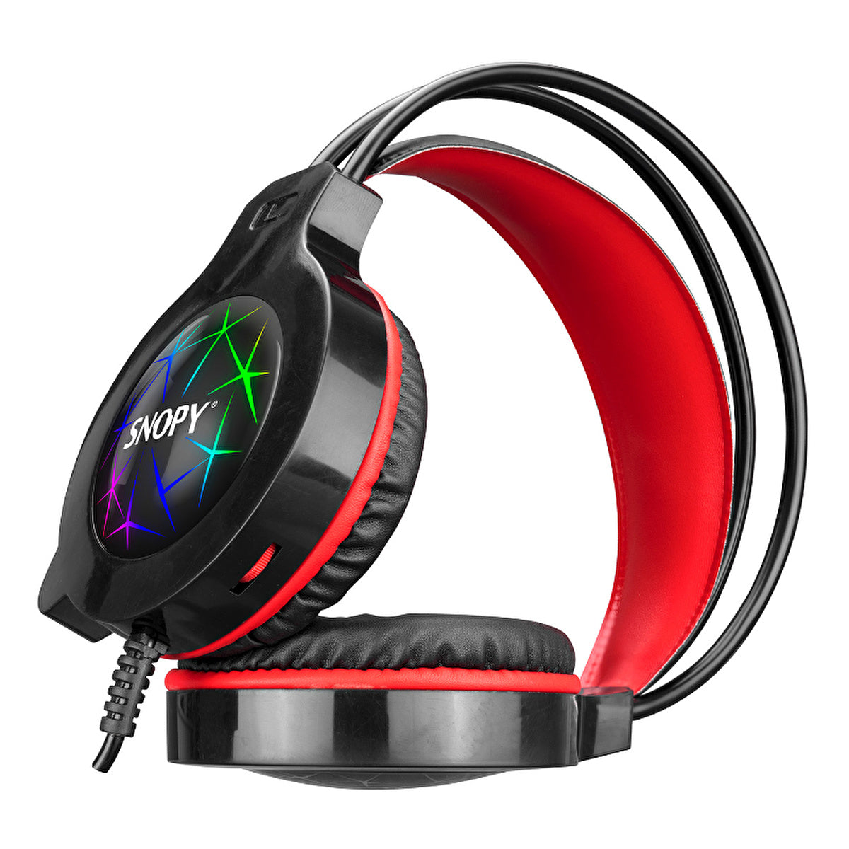 Snopy Black LED Gaming Headset SN-GX7 CRAZY - USB Microphone