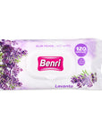 Benri Lavender Wet Wipes 120 Count - Soft and Gentle | Travel Size - Image 