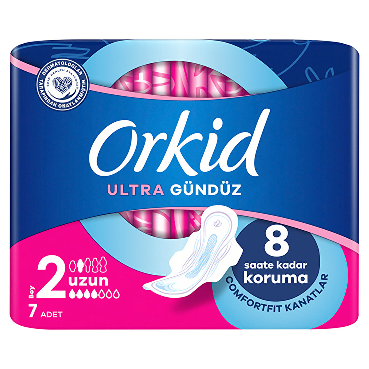 Orkid Ultra Long Winged Sanitary Pads - 7 Count | Maximum Comfort - Image #1