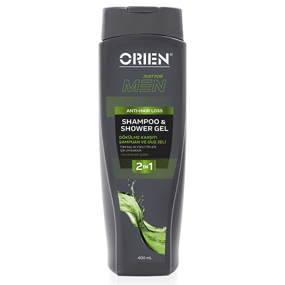 Orien Men 2-in-1 Shampoo & Body Wash 400ml - Anti-Hair Loss Formula | Men’s Care - Image #1