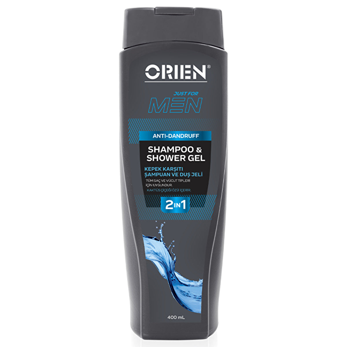 Orien Men 2 In 1 Dandruff Shampoo & Body Wash 400ml - All-in-One Care | For Men