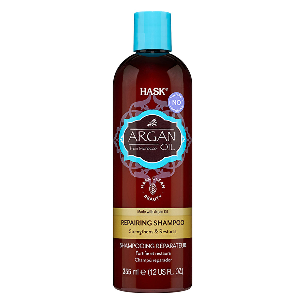 Hask Argan Oil Shampoo 12oz - Nourishing & Hydrating | Ideal for Dry Hair - Image #1