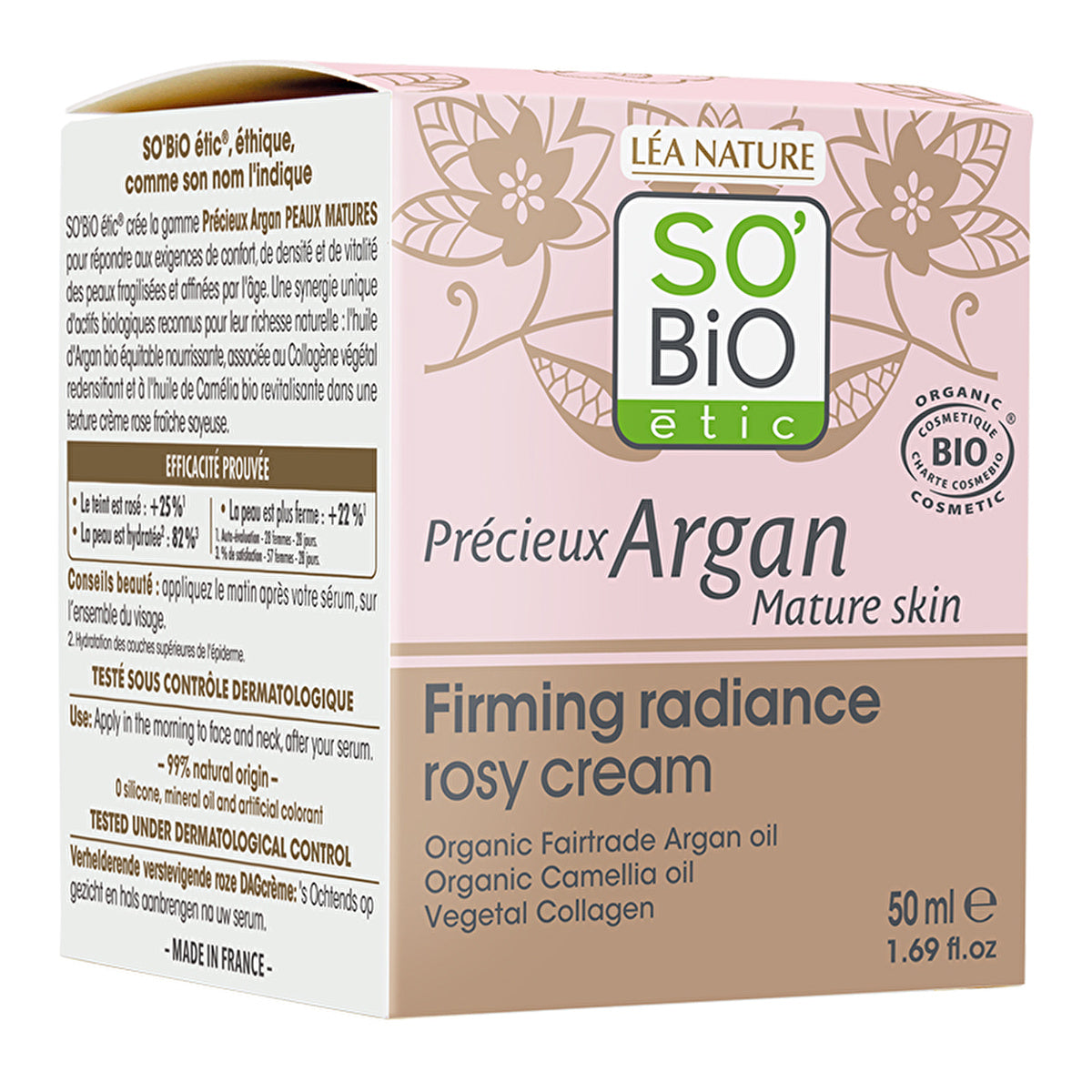 SO’BİO Argan Firming Brightening Day Cream 50ml | Natural Skincare - Image #2