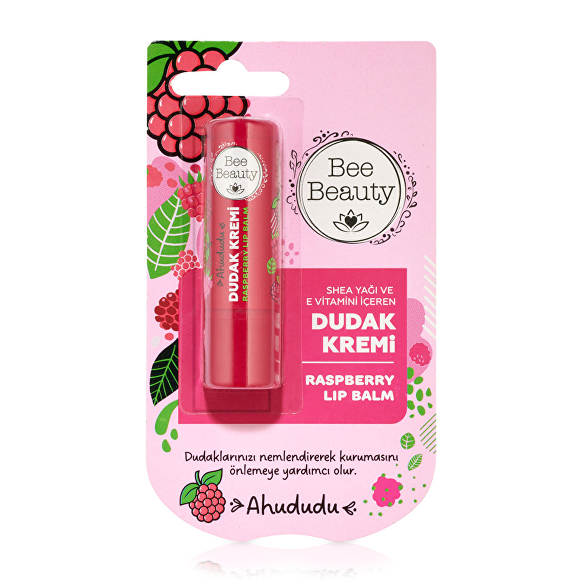 Bee Beauty Lip Balm Raspberry - Moisturizing Formula | Shea & Vitamin E - Image #2