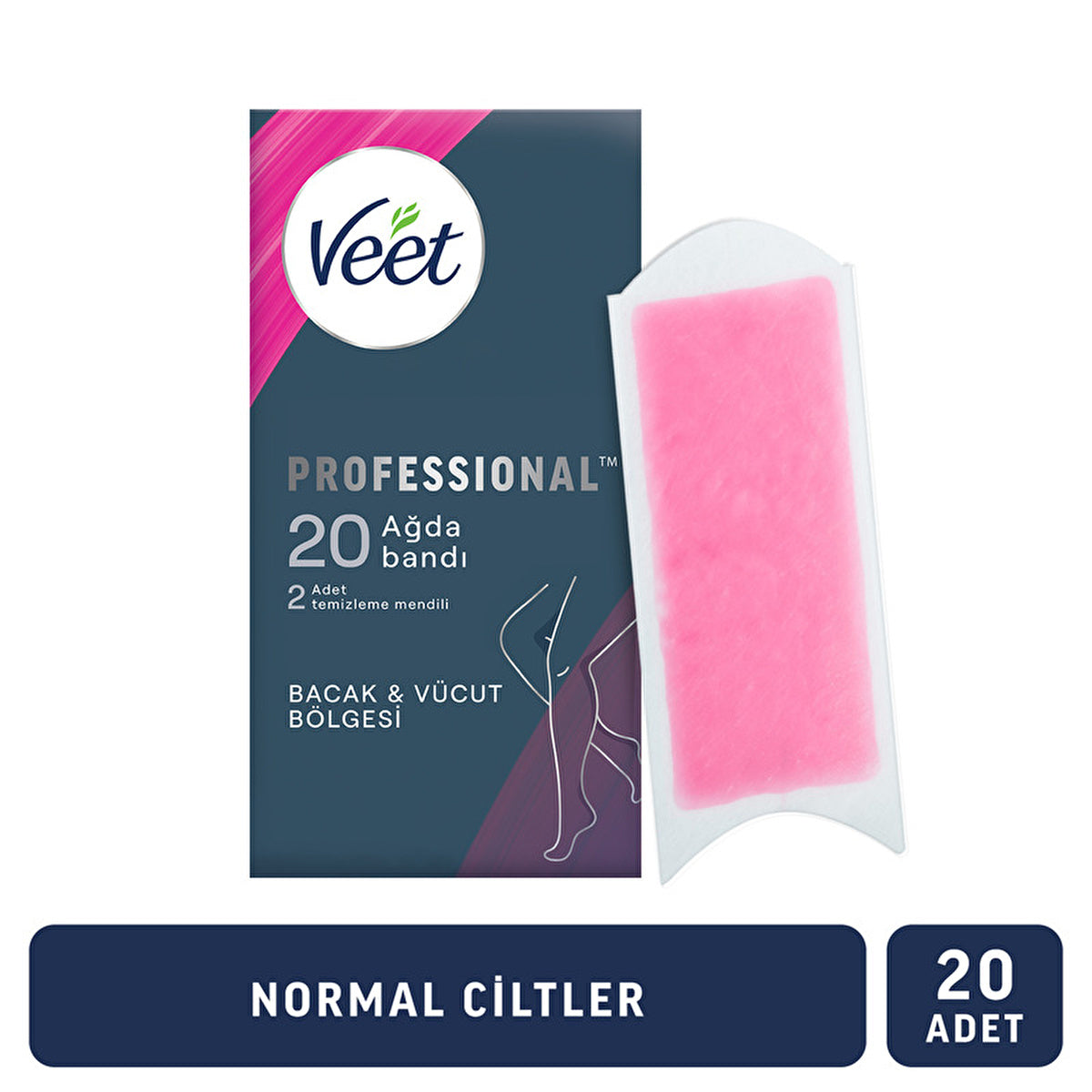 Veet Professional Wax Strips for Normal Skin - 20 Count | Easy-Gelwax - Image 