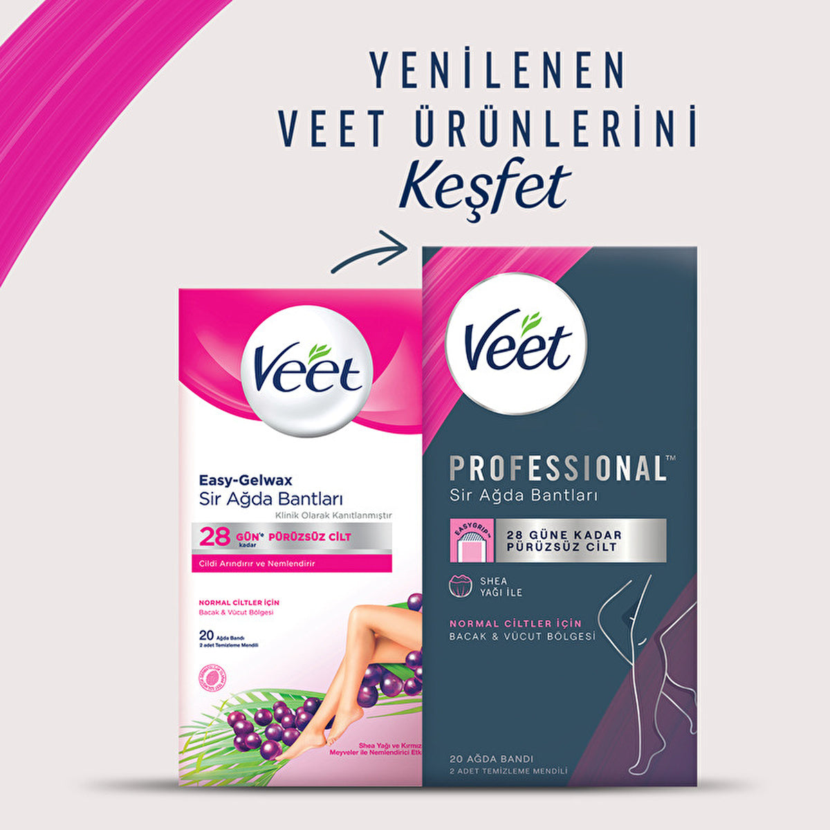 Veet Professional Wax Strips for Normal Skin - 20 Count | Easy-Gelwax - Image #4