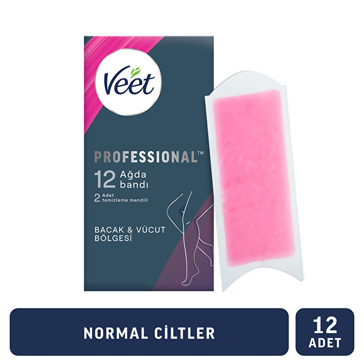 Veet Wax Strips for Normal Skin - 12 Count | Easy-Gelwax Formula - Image #4