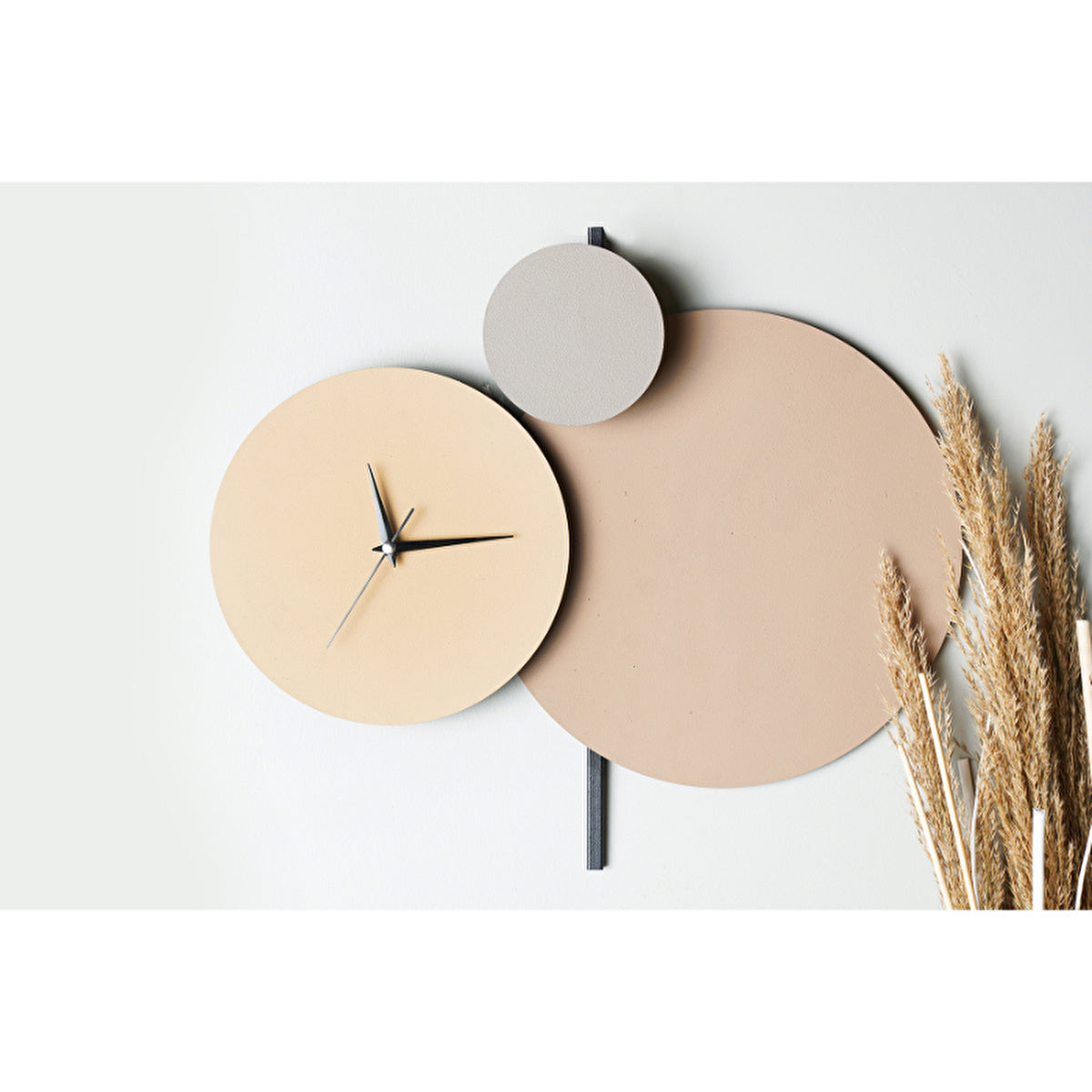 Muyika Handmade Metal Wall Clock 48x44cm - Earth Tones | Unique Design - Image #4