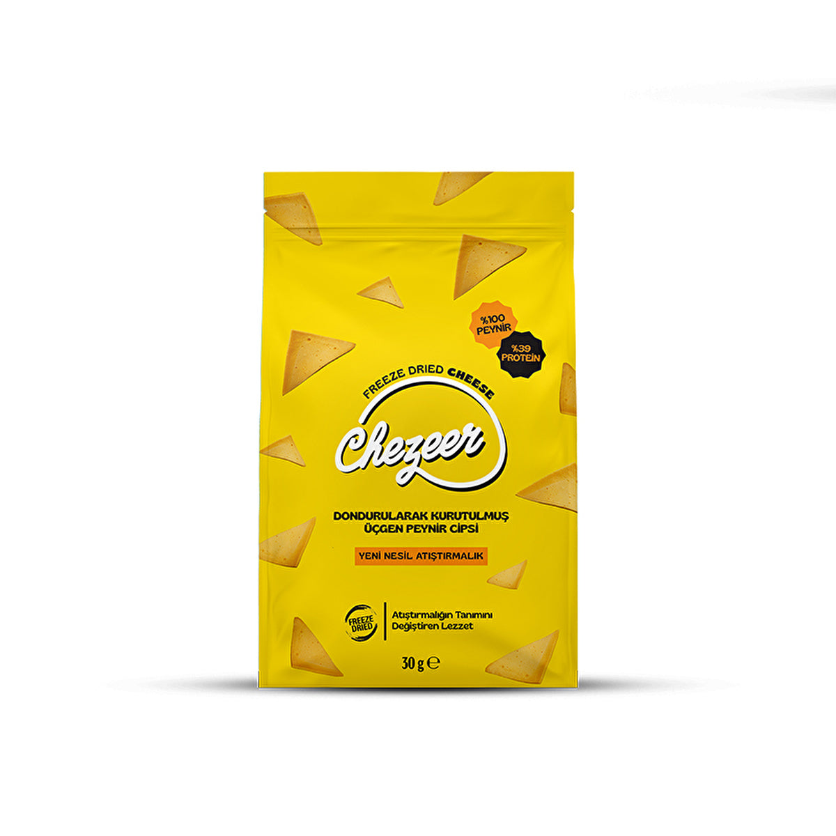 Chezeer Triangle Cheese Chips 30g - High Protein Snack | Chezeer