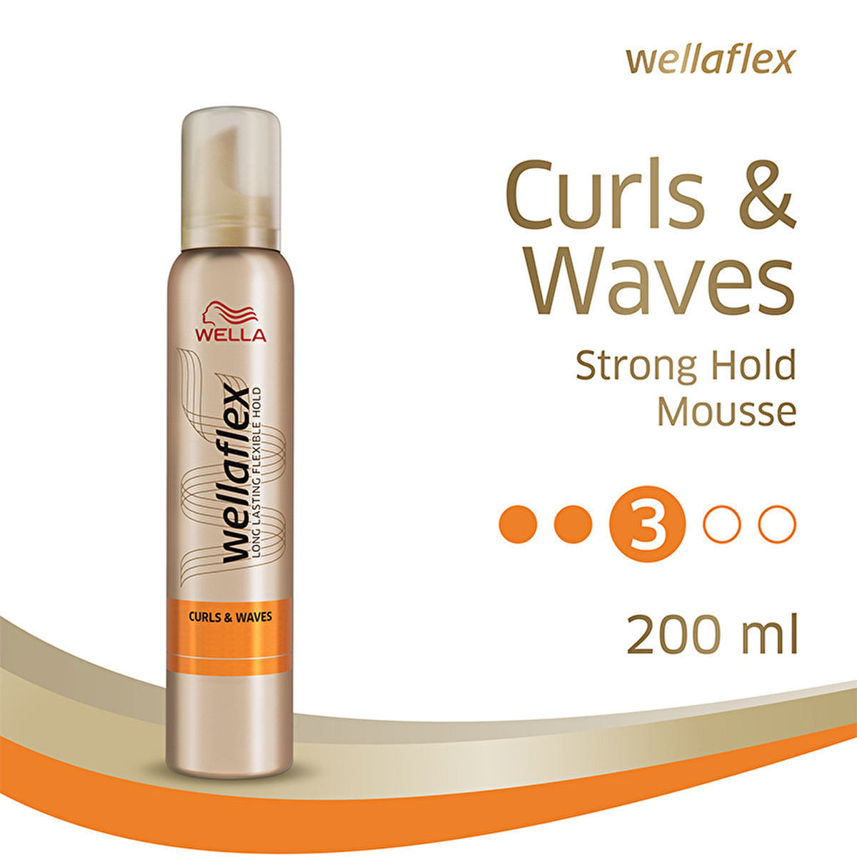 Wella Flexible Curl & Wave Hair Mousse 200ml | Long-Lasting Hold