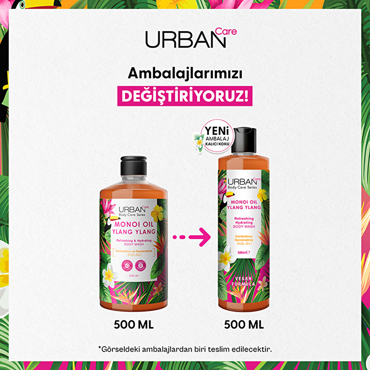 Urban Care Monoi Oil & Ylang Ylang Body Wash 500ml - Refreshing Formula