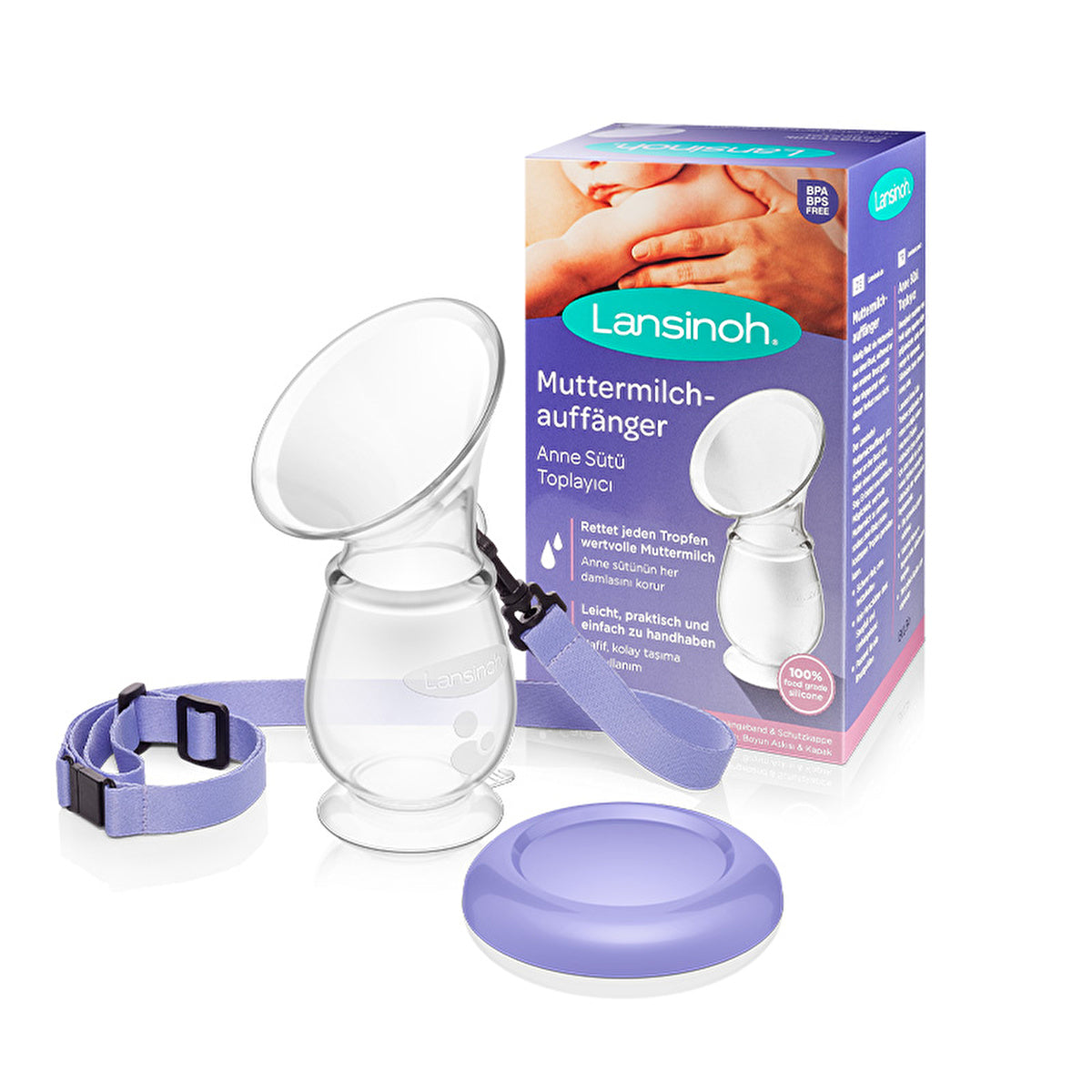 Lansinoh Silicone Breast Pump - Portable & Lightweight | Easy Use