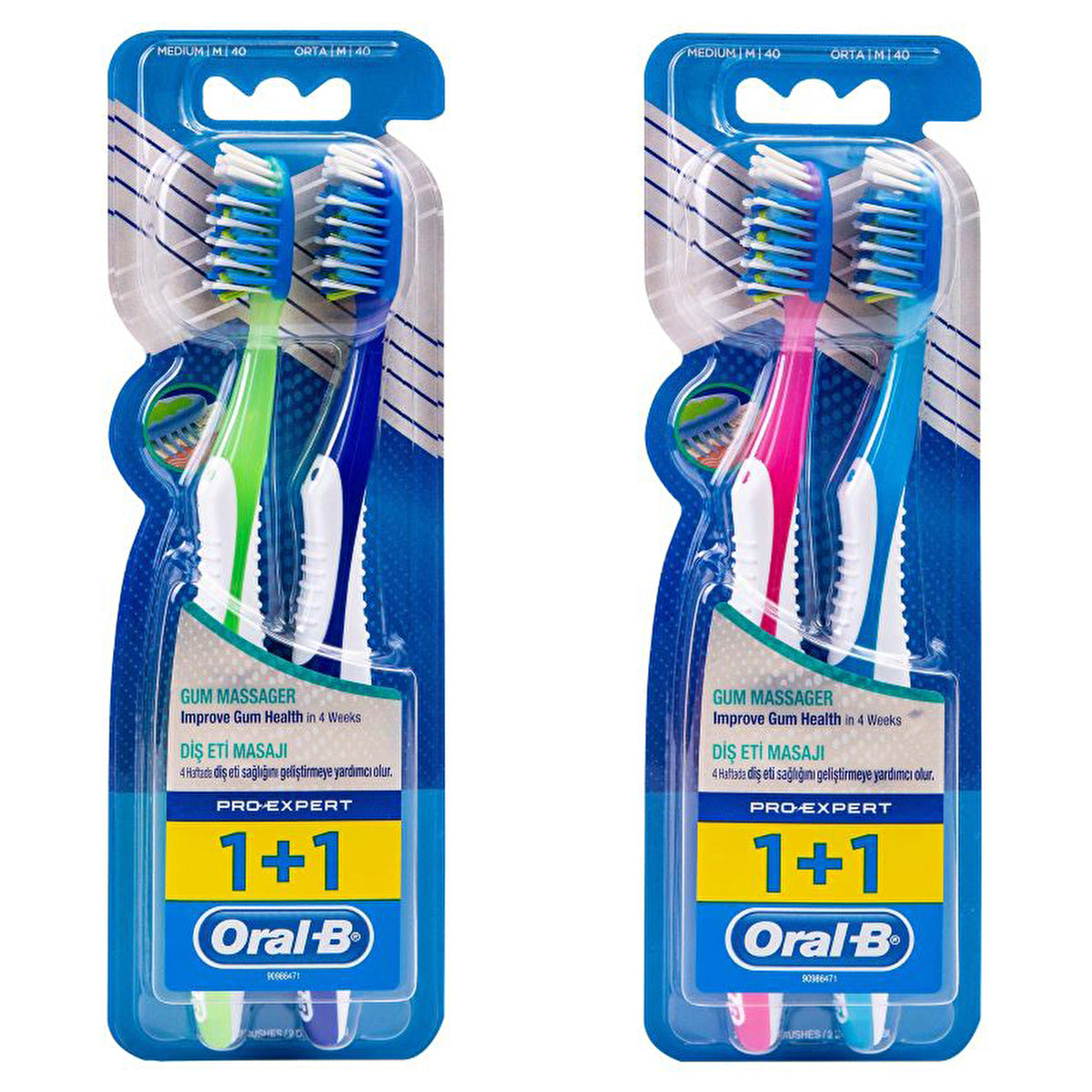 Oral-B Gum Massaging Toothbrush Pro-Expert Medium 1+1 | Assorted - Image #2