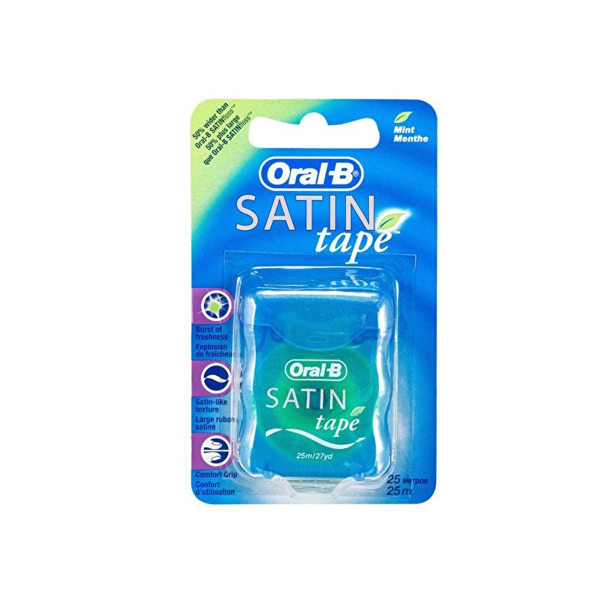 Oral-B Satin Dental Floss 25M - Fresh Mint Flavor | Easy Grip