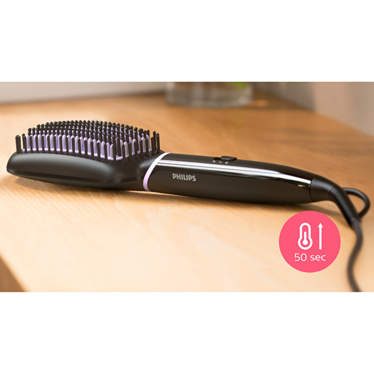 Philips StyleCare Essential Heated Straightening Brush BHH880/00 | 2 Heat Settings - Image #2