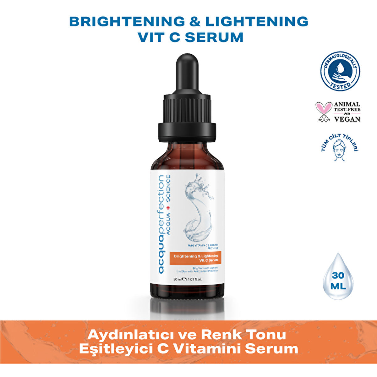 Acqua Perfection Brightening Vitamin C Serum 30ml - Skin Tone Evenness | Skincare - Image #4