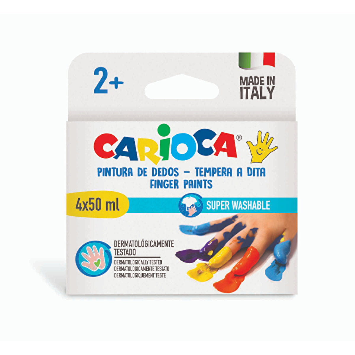 Washable Finger Paint Set - 4 Colors | Ideal for Toddlers (2+ Years)