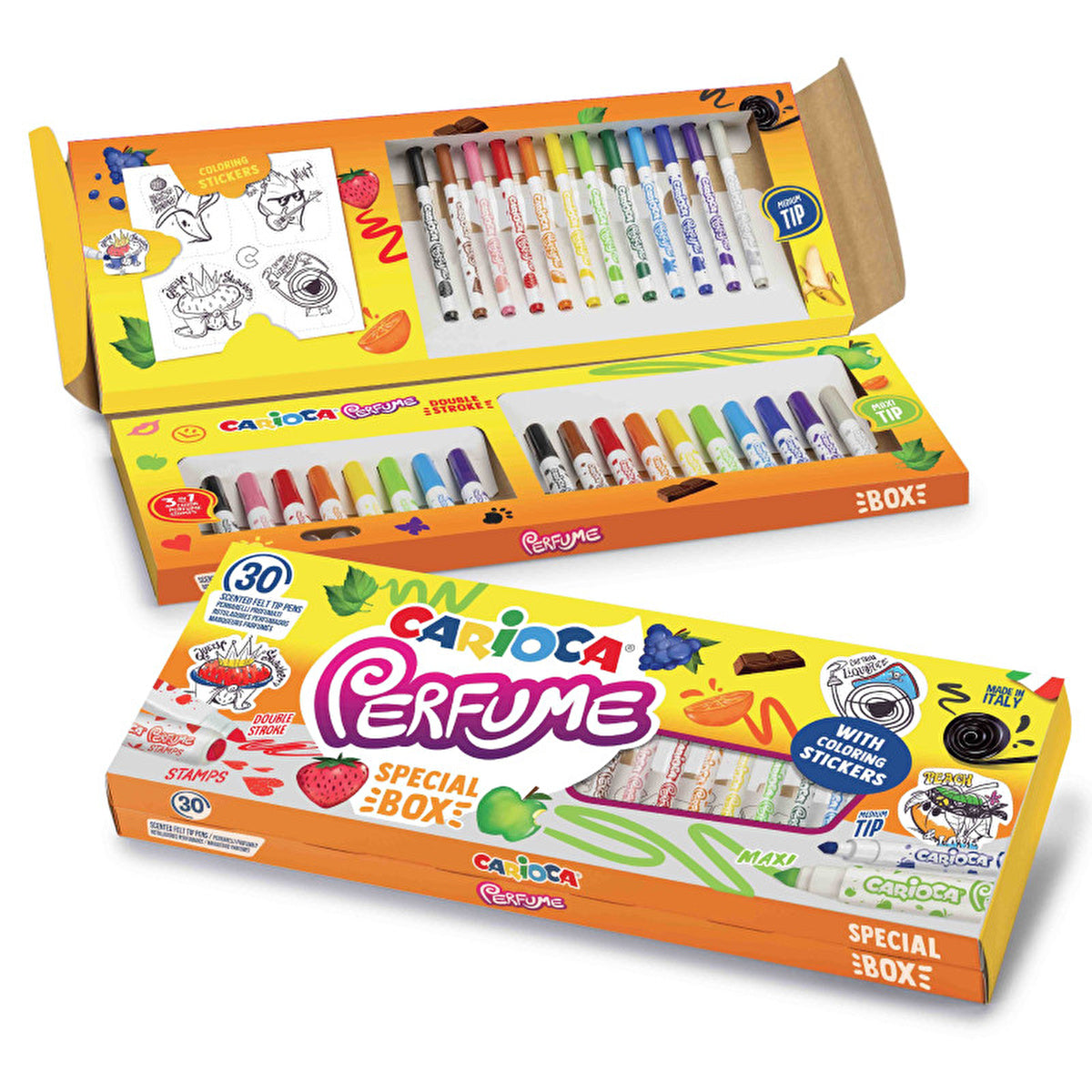 Carioca Scented Felt Tip Pens Special Set - 30 Pieces | Kids Art Supplies