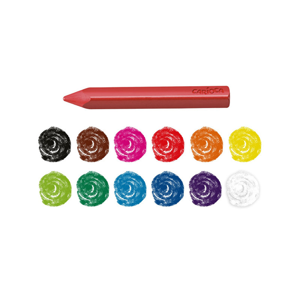 Carioca Jumbo Triangular Washable Crayons 12-Pack - No-Mess Colors | Non-Toxic - Image #2