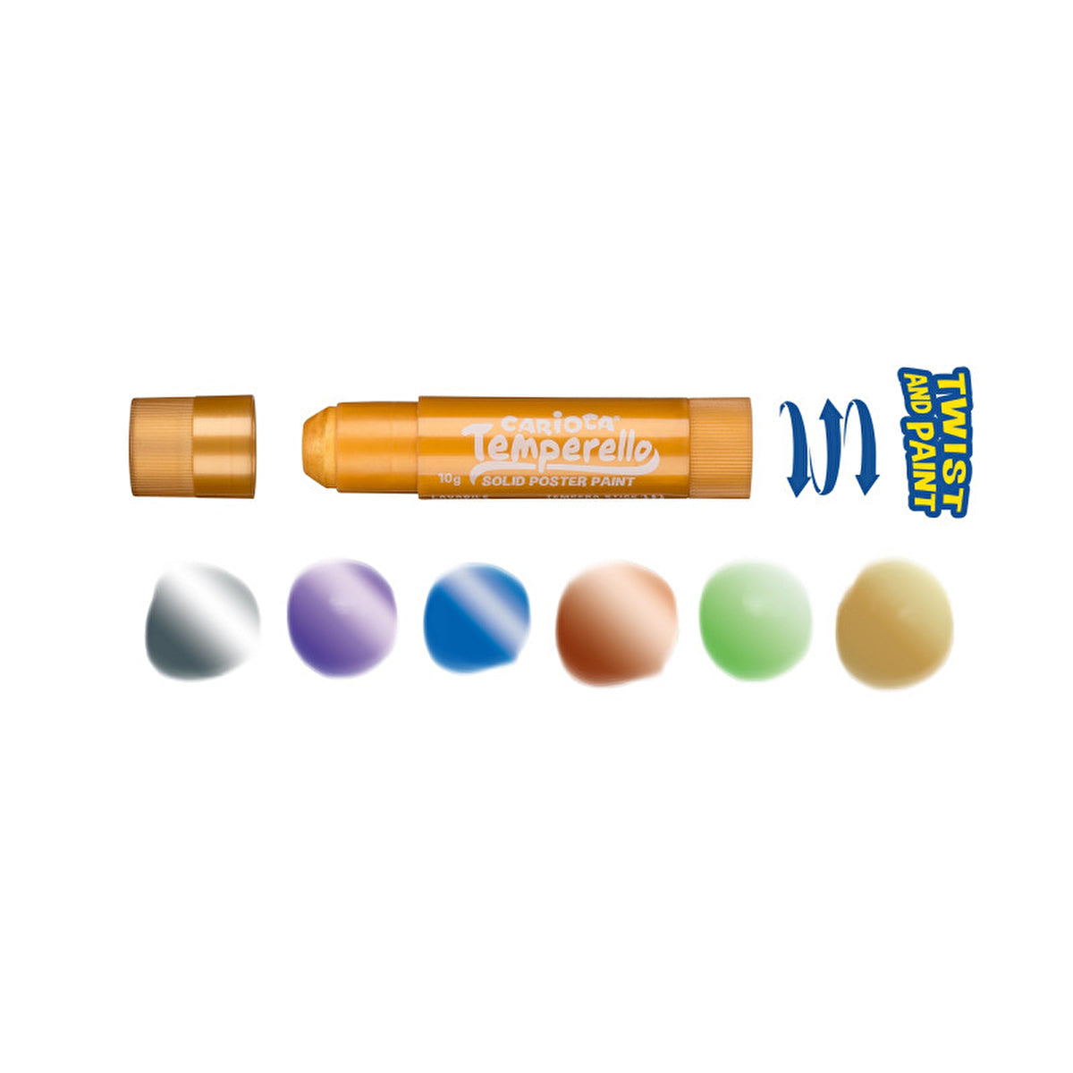 Carioca Temperello Stick Painting Markers 6-Pack - Metallic Colors - Image #2