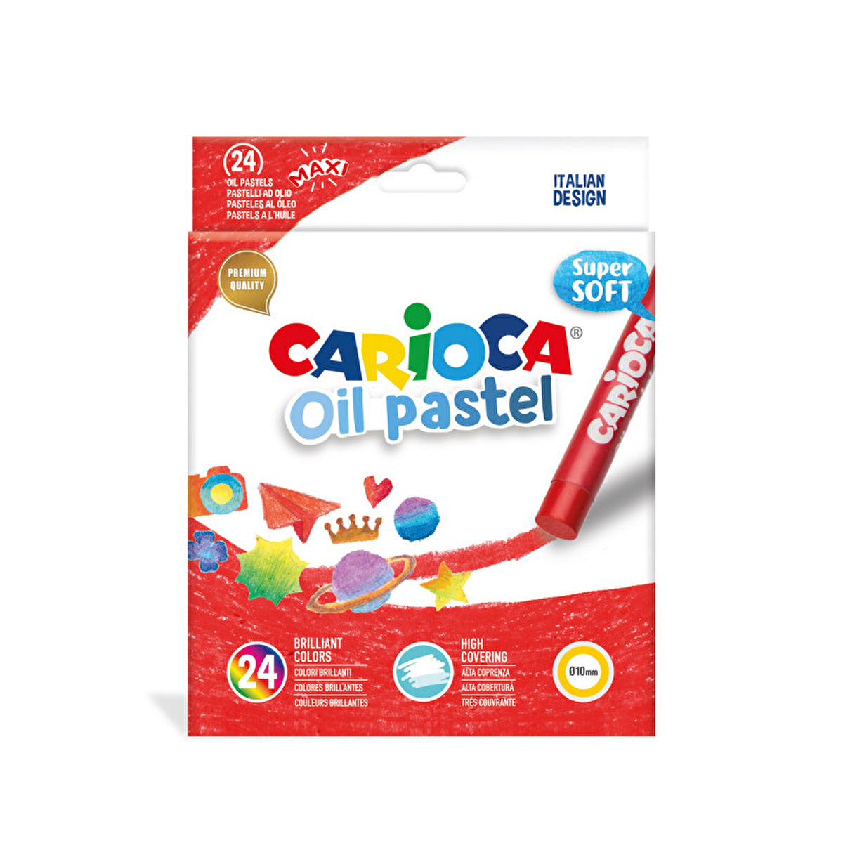 Carioca Oil Pastel Crayons 24 Pack - Vibrant Colors | Art Supplies - Image #3