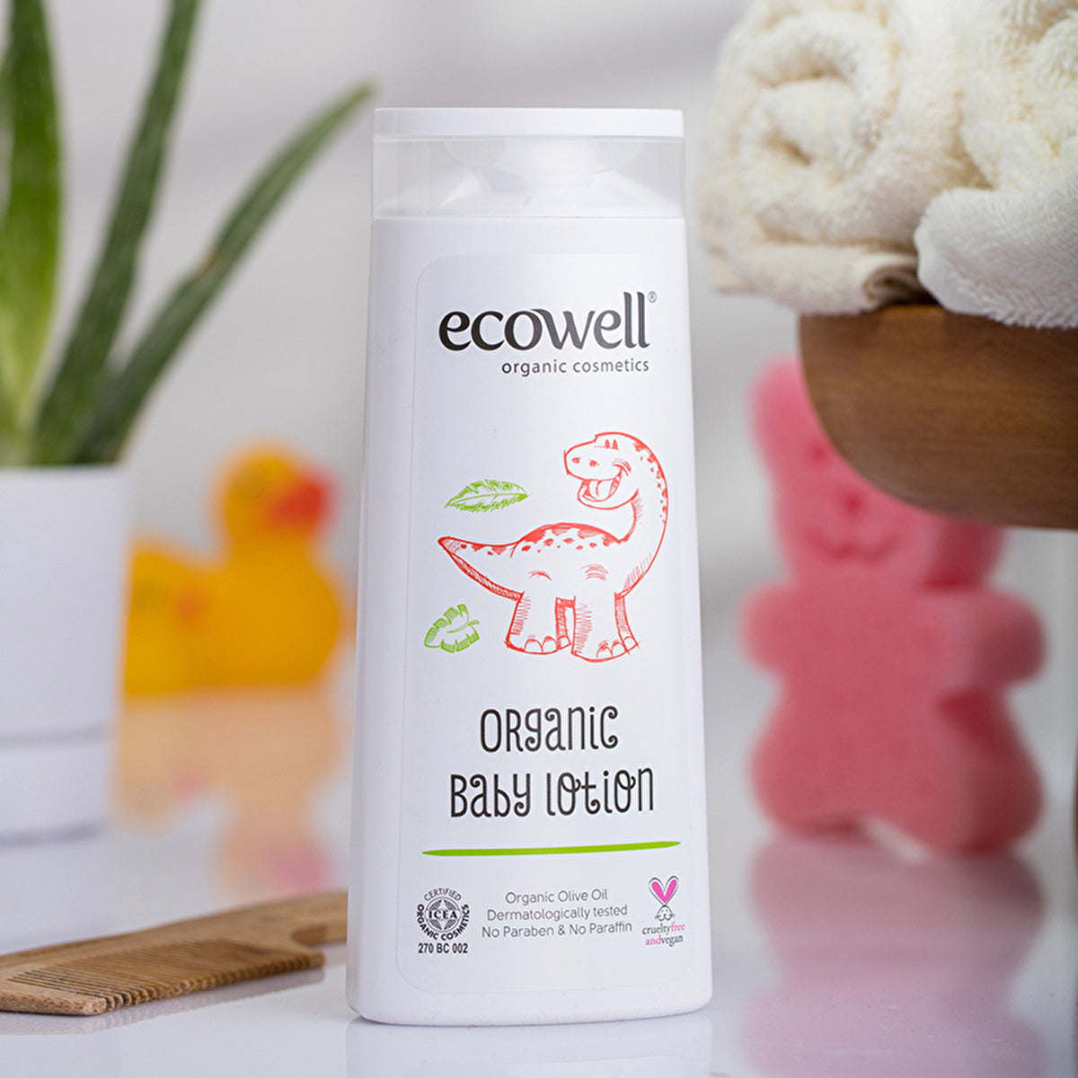 Ecowell Baby Face and Body Lotion 300ml - Organic & Vegan | Natural Moisturizer