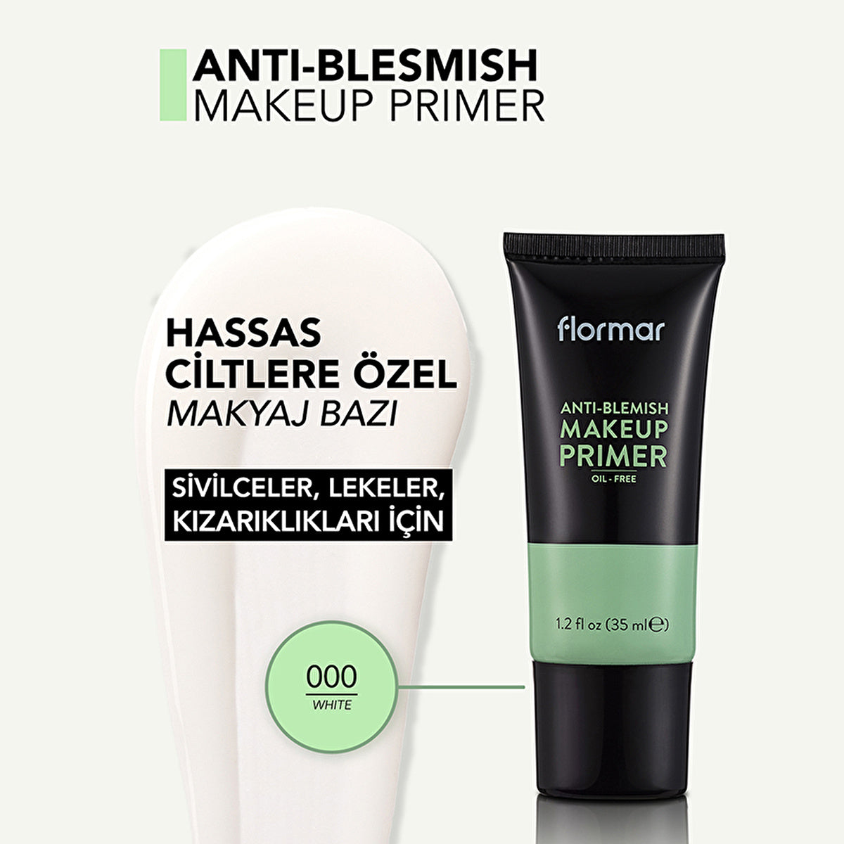 Flormar Anti-Blemish Primer - Redness Control | Oil-Free Formula - Image #3