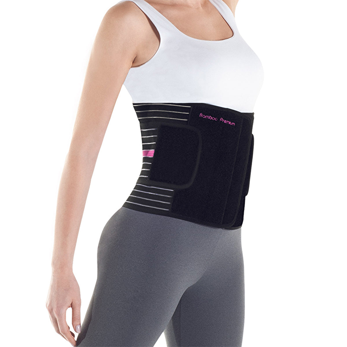 Owli Bamboo Premium Postpartum Corset - Black M/L | Antibacterial Support - Image 