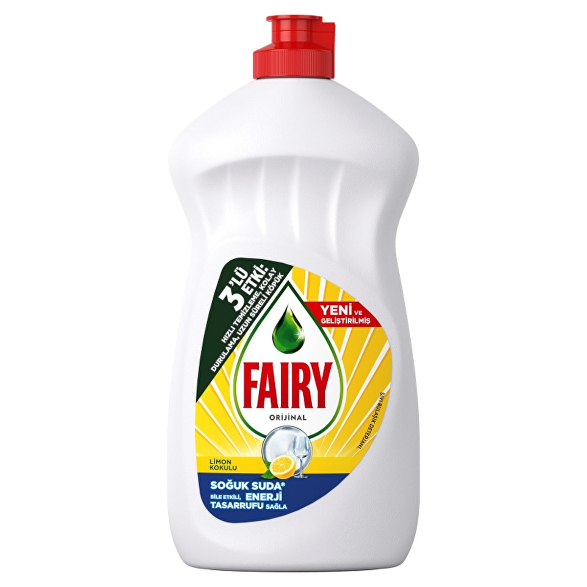 Fairy Dishwashing Liquid Original Lemon 16oz - Powerful Grease Cutting