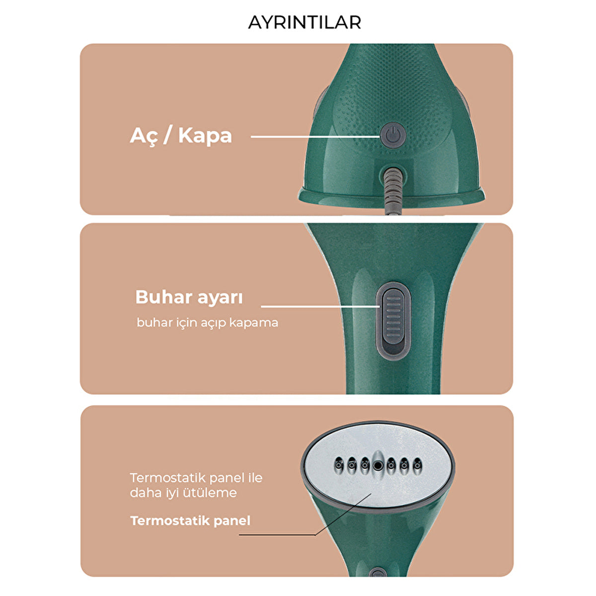 Neutron Portable Steam Iron - Green | Efficient & Compact - Image #4