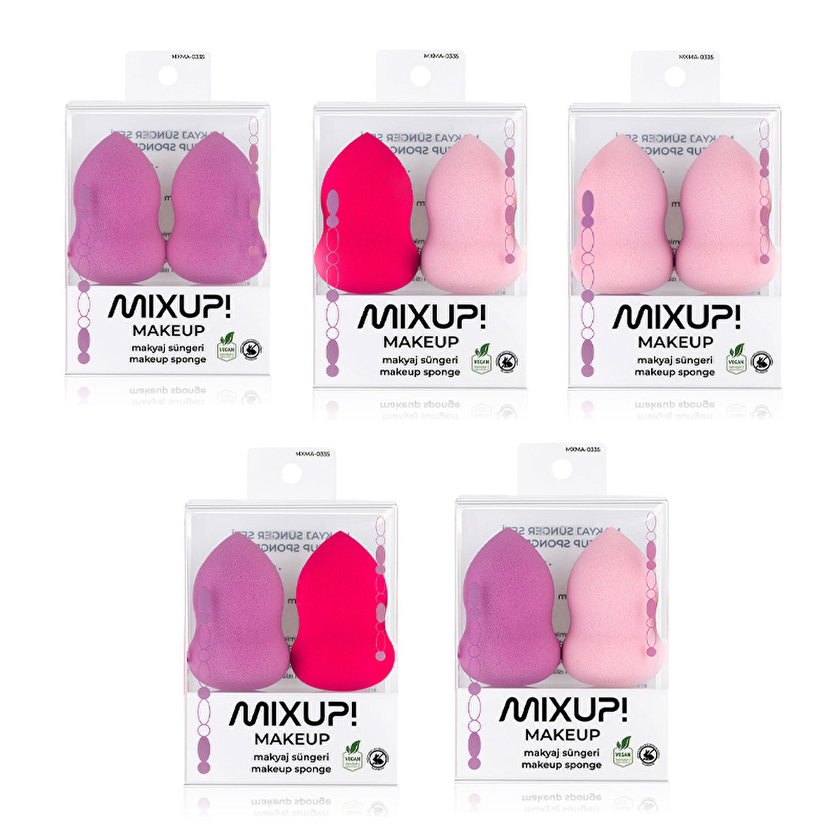 Mixup Lilac Pink Makeup Sponge 2-Pack - Soft & Latex-Free | Vegan