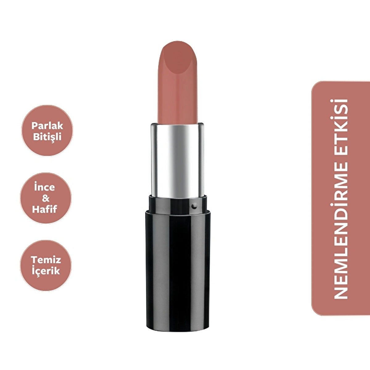 Pastel Nude Lipstick 521 - Lightweight Formula | Cruelty Free