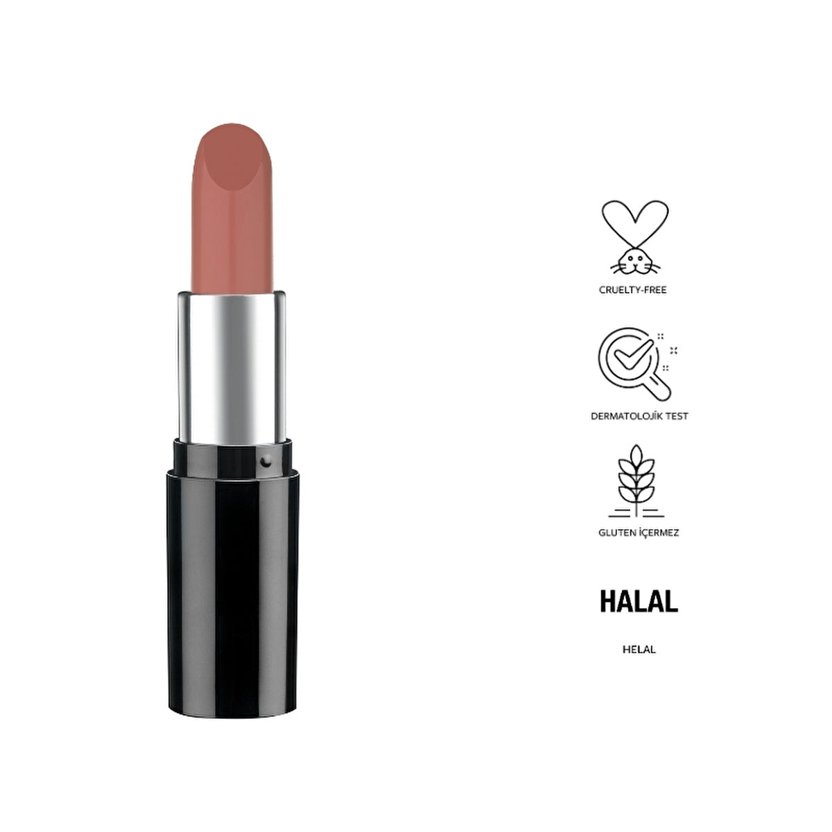 Pastel Nude Lipstick 521 - Lightweight Formula | Cruelty Free