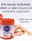 Sesu Warm Wax Orange 250g - Smooth Skin Hair Removal - Image 