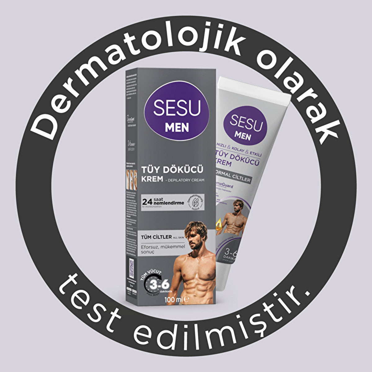 Sesu Hair Removal Cream For Men - 100ml | Quick & Easy - Image #3