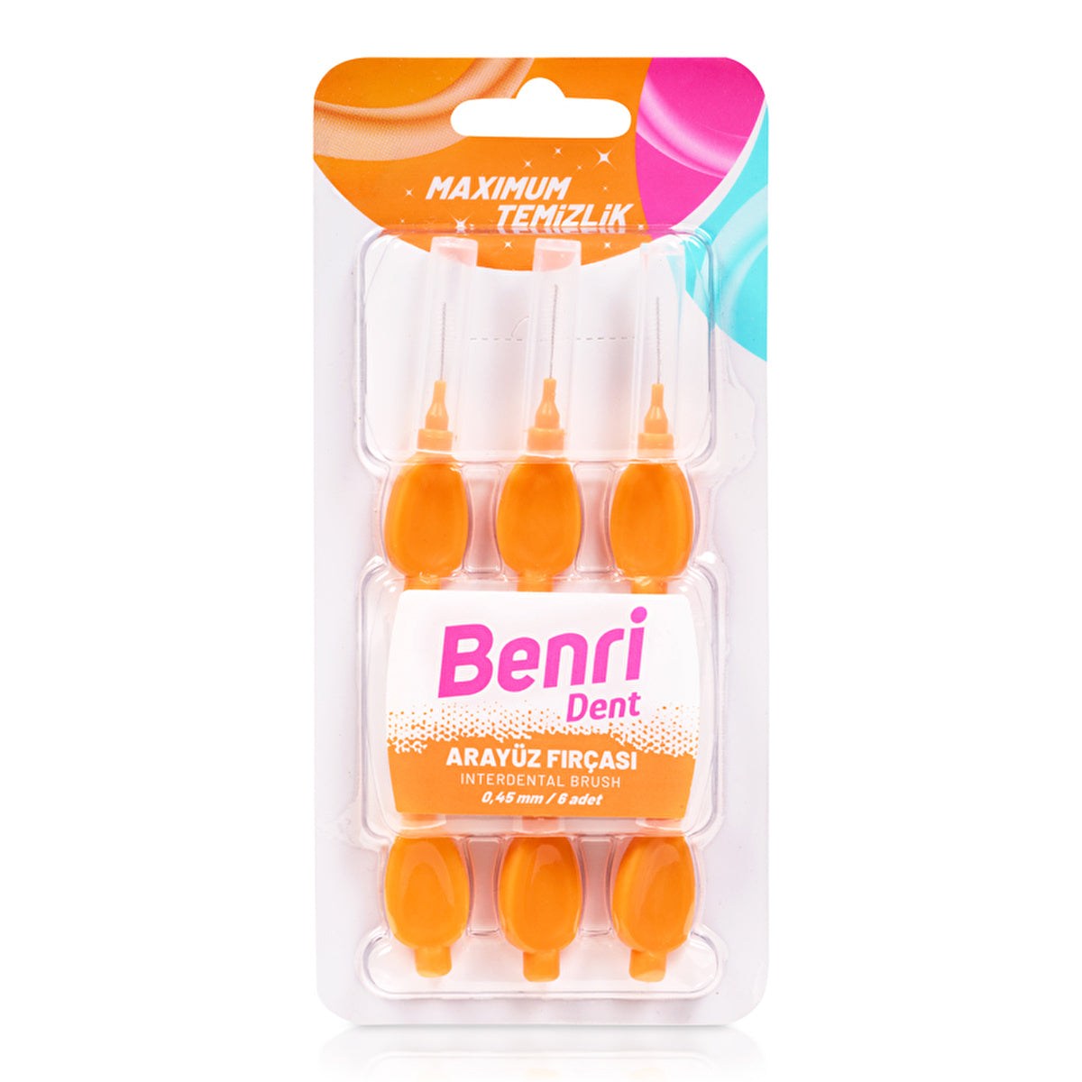 Benri Dent Interdental Brush 0.45mm - 6 Pack | Oral Care - Image #1