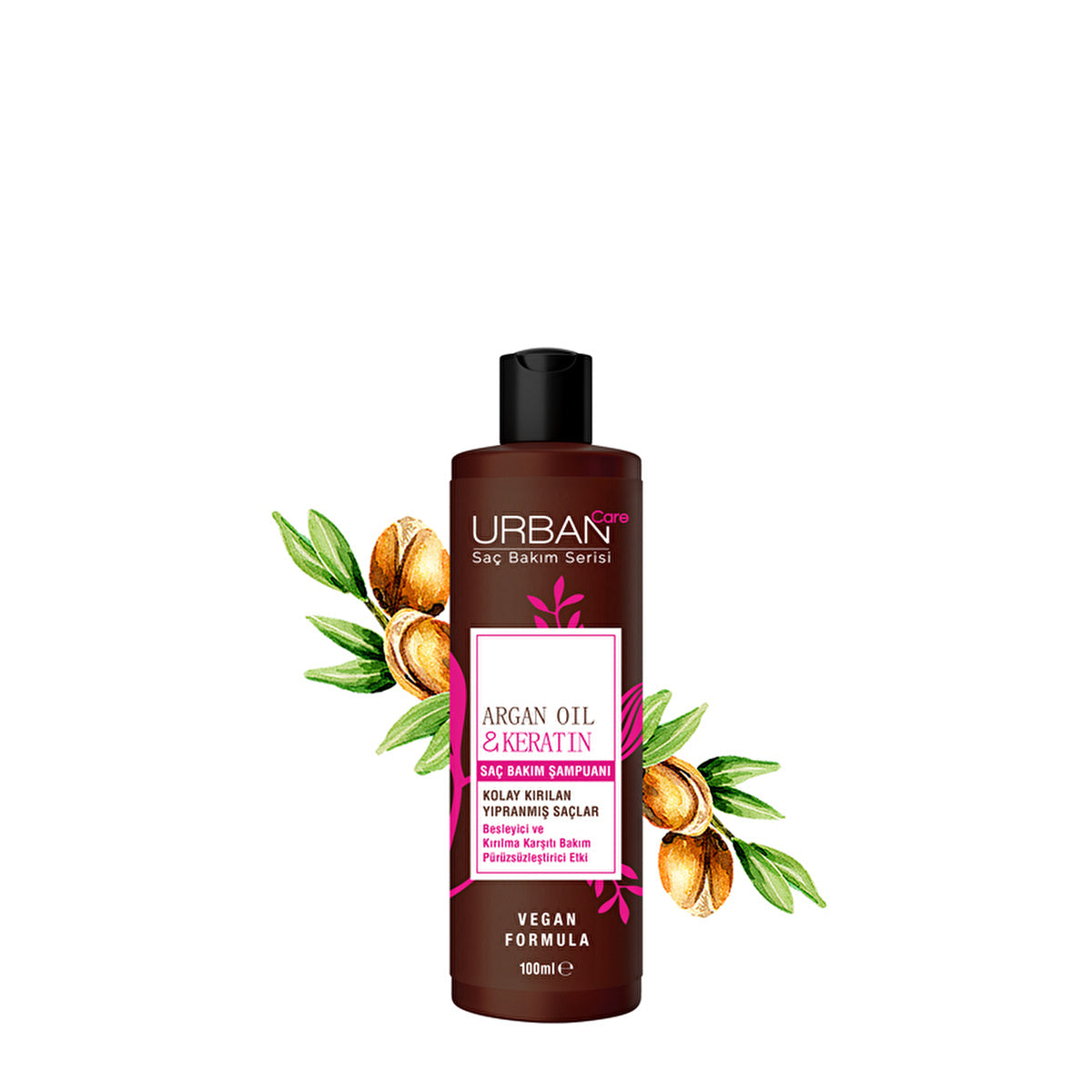 Urban Care Argan Oil & Keratin Shampoo 100ml - Nourishing Formula | Vegan - Image #1