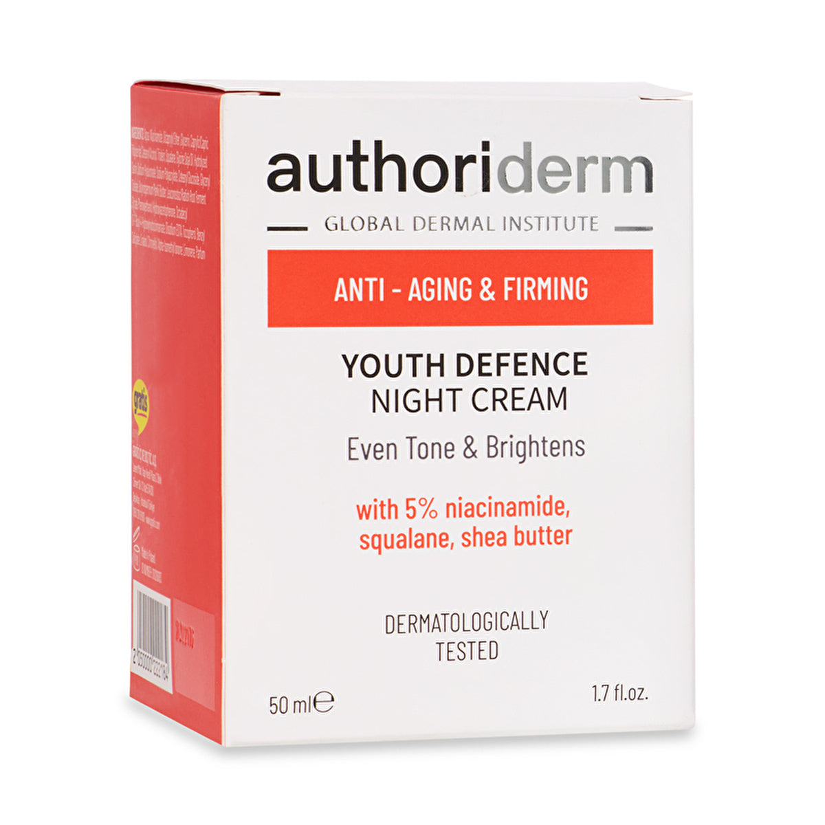 Authoriderm Anti-Aging Night Cream 1.7oz - Hydrating Formula | 50ml