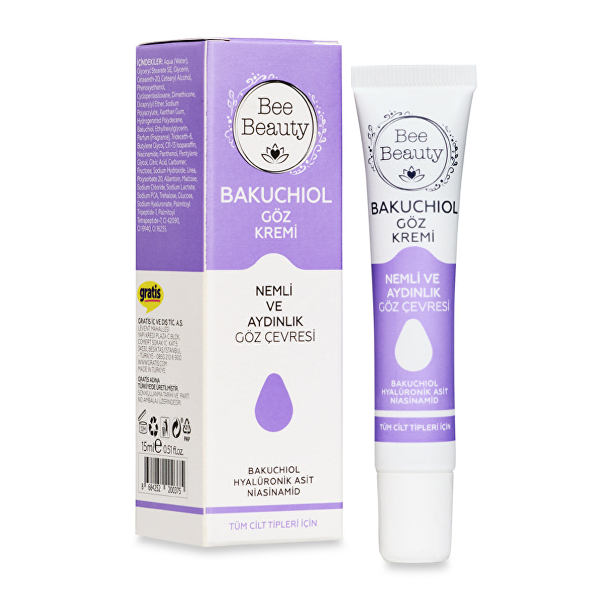 Bee Beauty Bakuchiol Eye Cream 15ml - Anti-Aging & Brightening