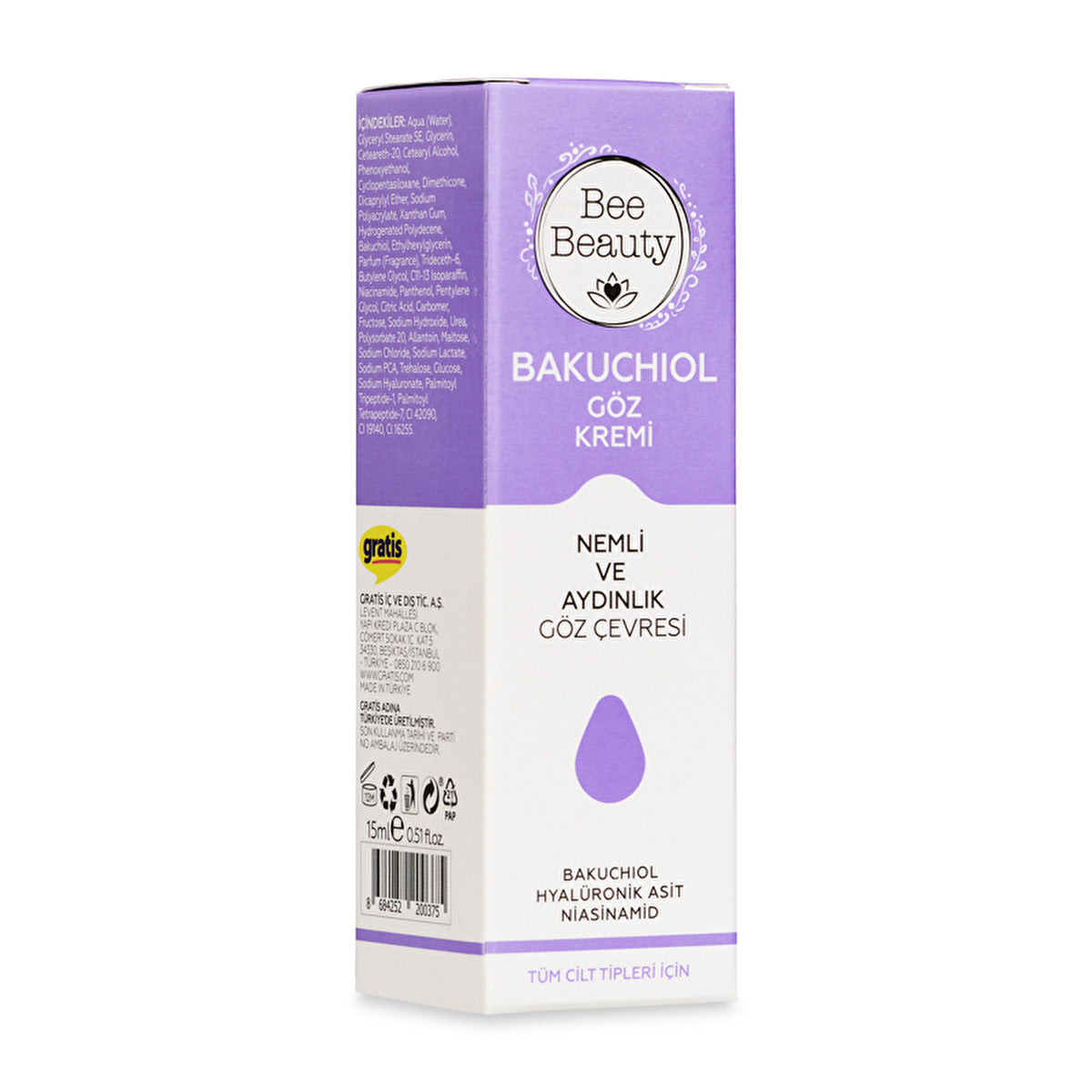 Bee Beauty Bakuchiol Eye Cream 15ml - Anti-Aging & Brightening