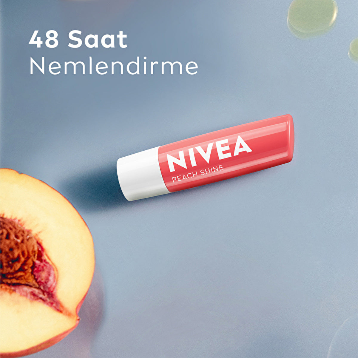 Nivea Peach Lip Care 0.17 oz - Moisturizing Formula | Smooth Finish