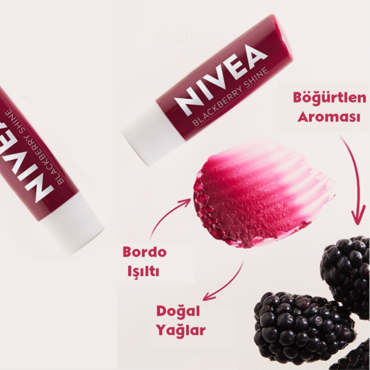 Nivea Blackberry Lip Care 0.17oz - Nourishing Formula | Moisturizing