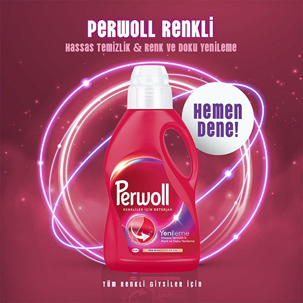 Perwoll Color Renew Liquid Laundry Detergent 1L - 18 Washes | Premium Care